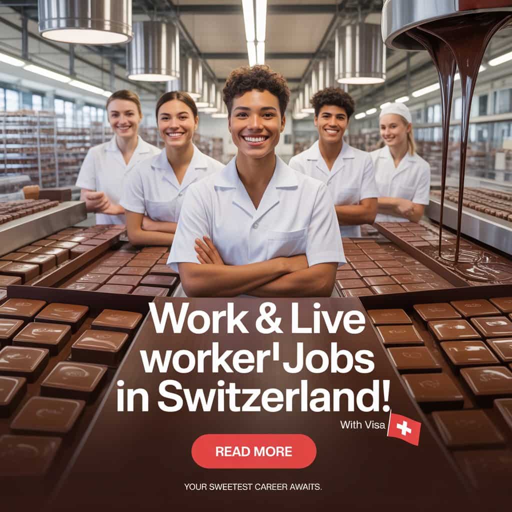 Chocolate Factory Worker Jobs in Switzerland with Visa