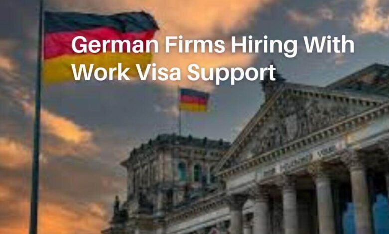 German Firms Hiring With Work Visa Support