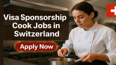 Visa Sponsorship Cook Jobs in Switzerland